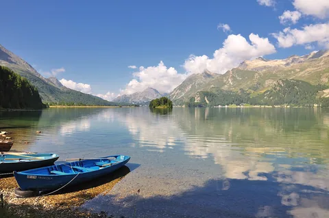 Lake Sils, in Graubünden, Swizerland.