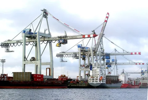 Containerterminal Tollerort at Harbour Hamburg