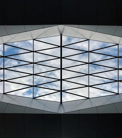 Ceiling of Wien Hauptbahnhof (Vienna Main Station), Austria