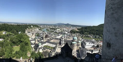 Overview of Salzburg, Salzburg District, Austria.