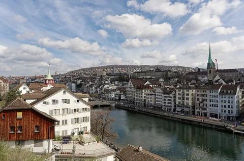 View from the Lindenhof Hill in Zurich